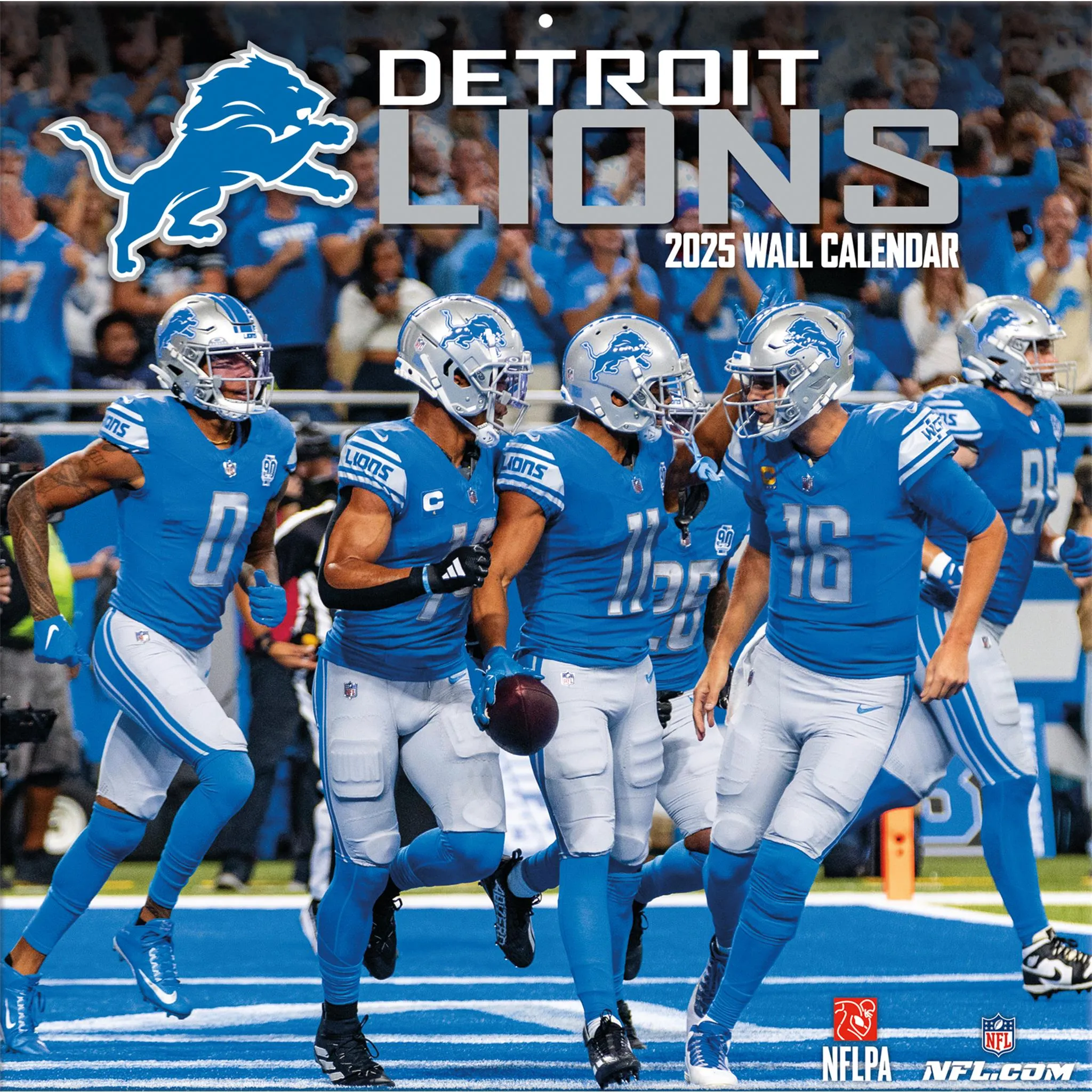 NFL Detroit Lions Wall 2025 Calendar