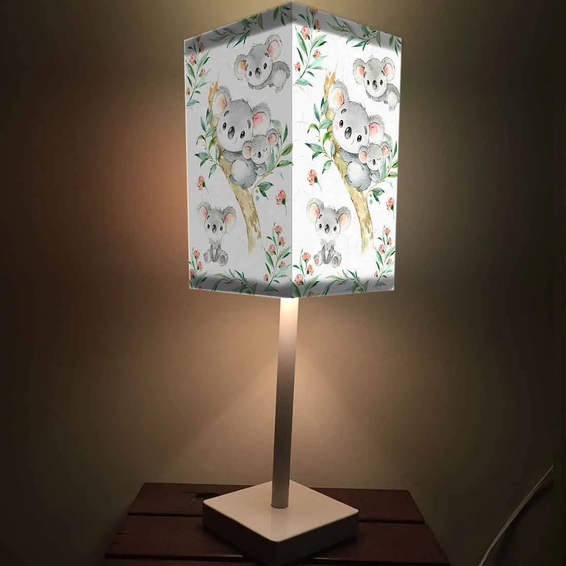 Nutcase Table Lamp for Living Room Bedroom Bedside Lamps with Fabric Shade - Cute Koala