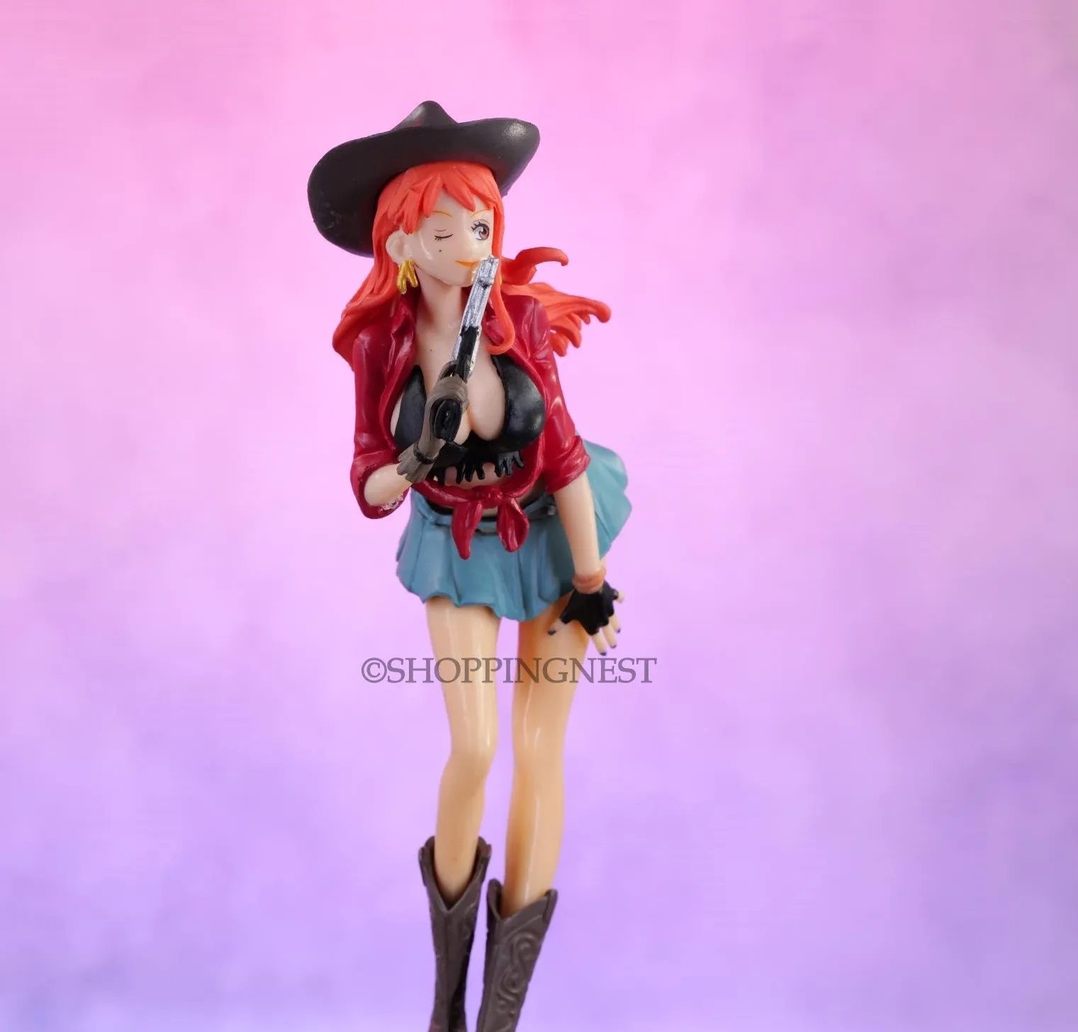 One Piece Cowboy Nami Action Figures Cute Weeb Manga Collectible Treasure Cruise World Journey | 19 cms |