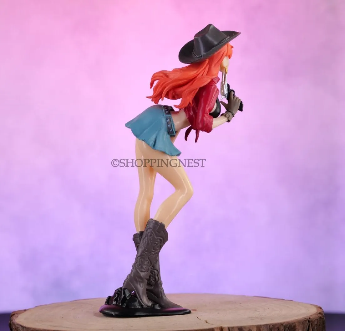 One Piece Cowboy Nami Action Figures Cute Weeb Manga Collectible Treasure Cruise World Journey | 19 cms |