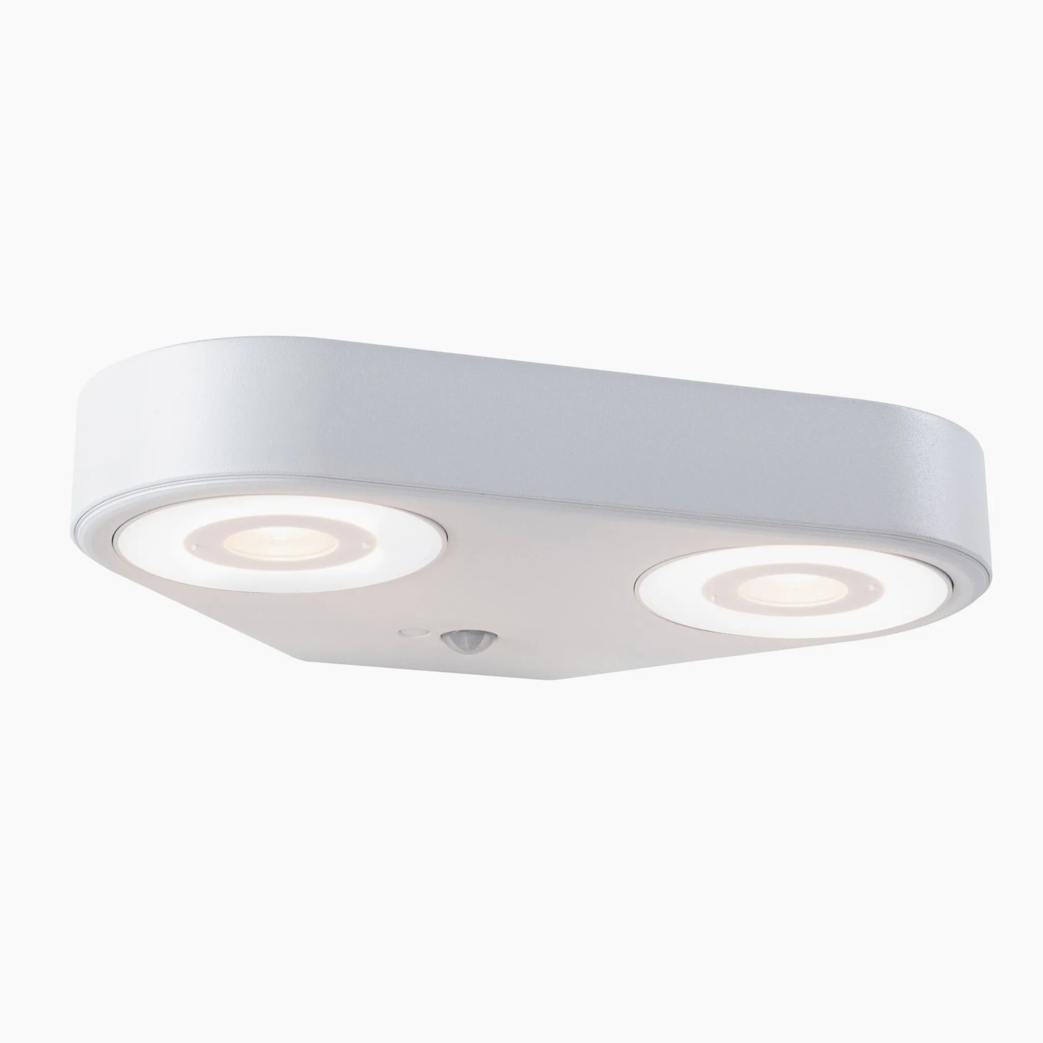 Outdoor Silma 15W LED Dual Output Wall Light with Motion Detection in White