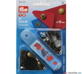 PRYM Press Studs (No-Sew) - Antique Brass 12mm