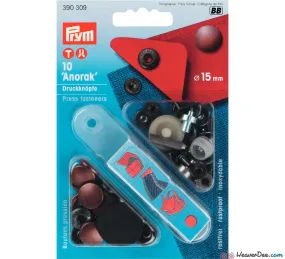 PRYM Press Studs (No-Sew) - Antique Copper 15mm: Pack of 10