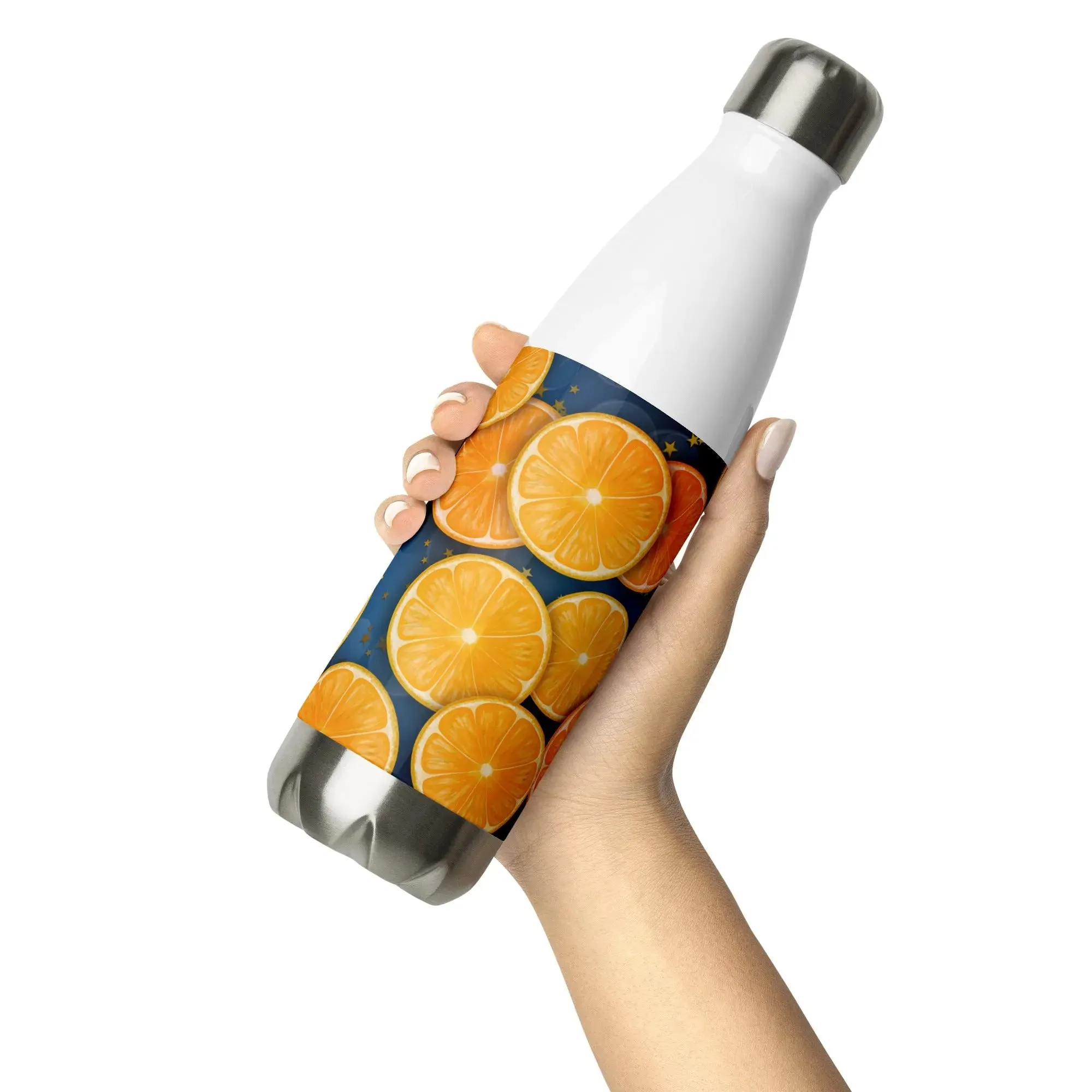 "Florida Oranges" Collection - Stainless Steel Water Bottle with Florida Oranges Print