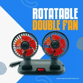 Rotatable Dual Speed Car Electric Fan - Car Double Fan for Dashboard | Universal Dual Fan