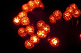 Seasonal Source 34607R-B  G12 Orange LED String Lights, 4" Spacing