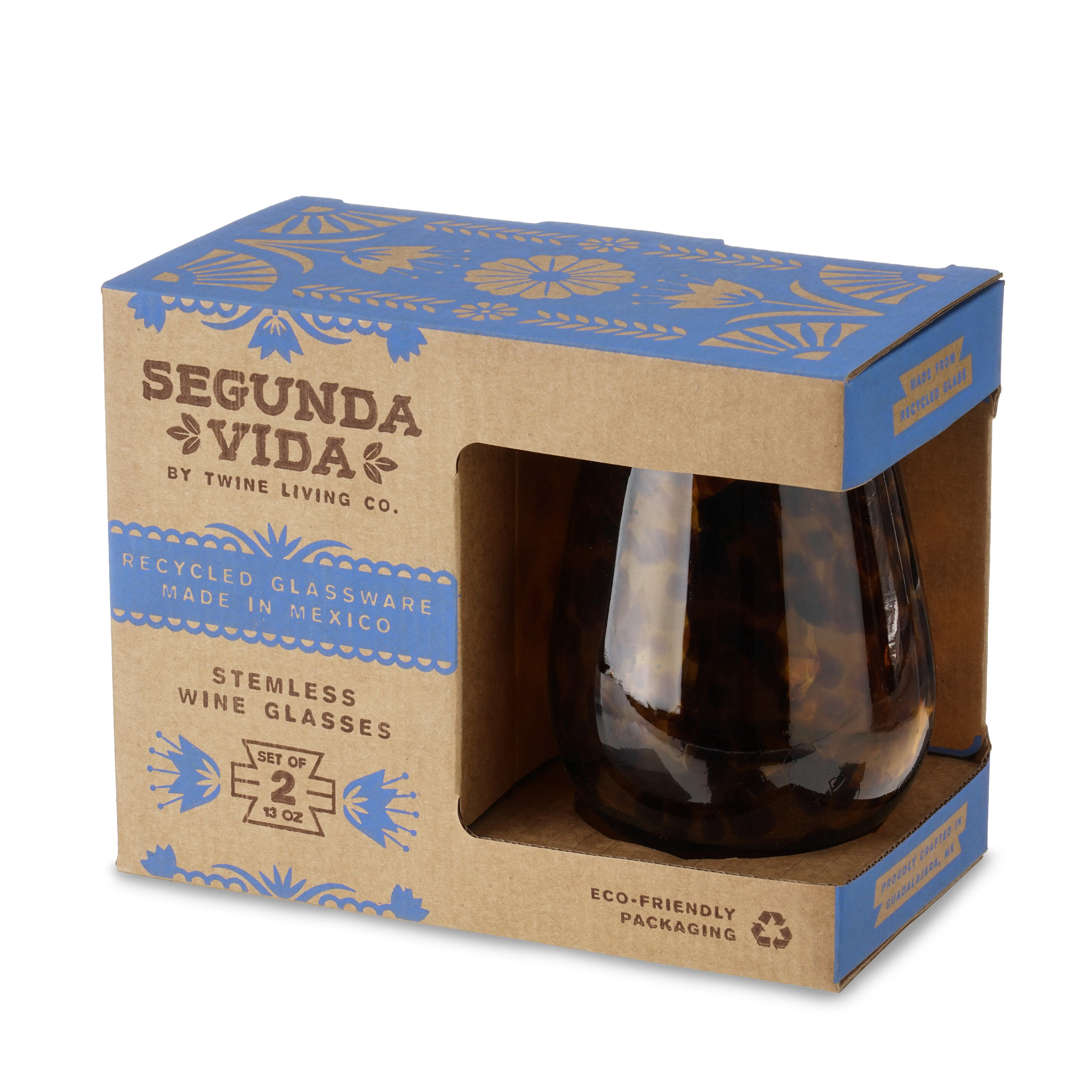 Segunda Vida Tortuga Stemless Wine Glasses