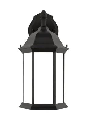 Sevier Collection - Medium One Light Downlight Outdoor Wall Lantern | Finish: Black - 8938751EN3-12