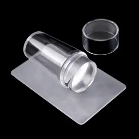 Silicone Transparent Nail Stamper with Scraper