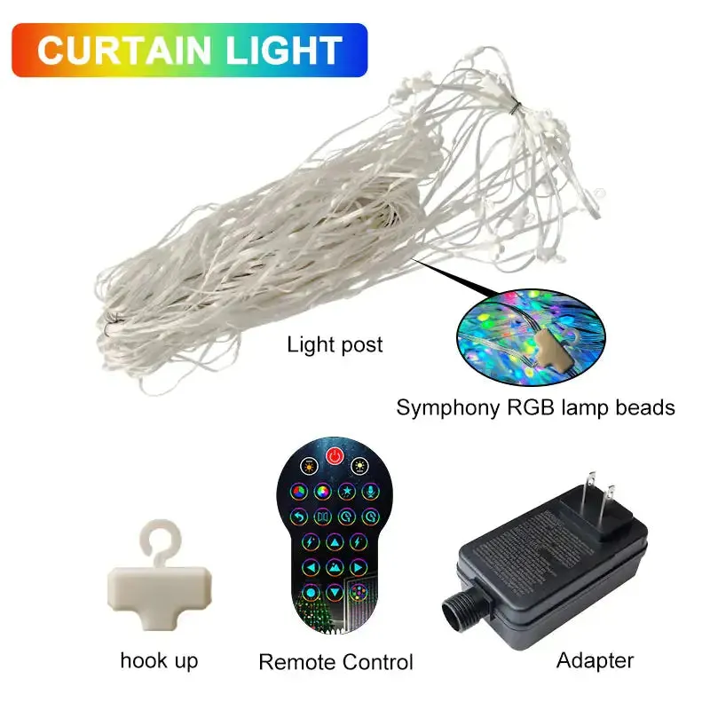 Smart LED RGB Curtain String Lights