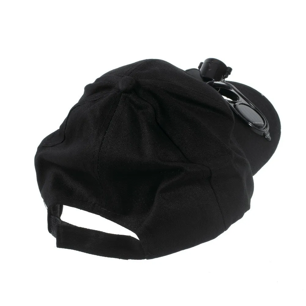 Solar baseball cap with integrated mini fan - Black