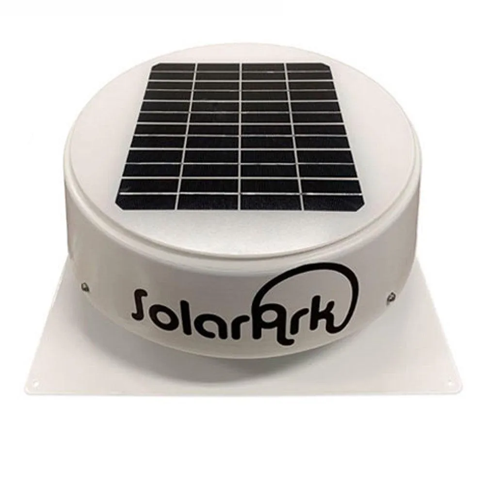 Solar Roof Compact Ventilator: North Facing Residential 10w in Black, White