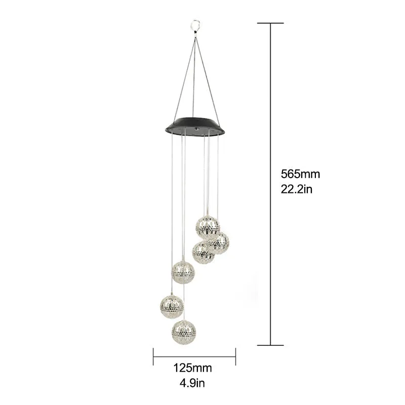 Solar Wind Chime Outdoor Light