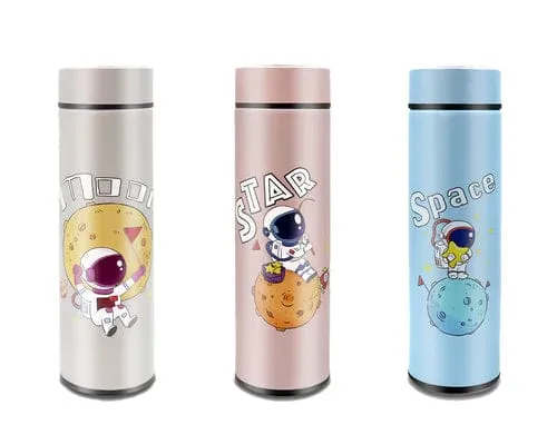 Space Theme Stainless Steel temperature Insulated Hot And Cold Water Bottle ( 450ml )