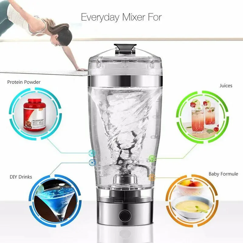 Sports Fitness Blender Electric Protein Shake Stirrer USB Shake Bottle Milk Coffee Blender Kettle Sports And Fitness Charging Electric Shaker Cup