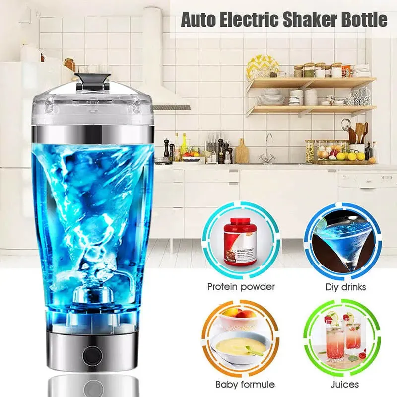 Sports Fitness Blender Electric Protein Shake Stirrer USB Shake Bottle Milk Coffee Blender Kettle Sports And Fitness Charging Electric Shaker Cup