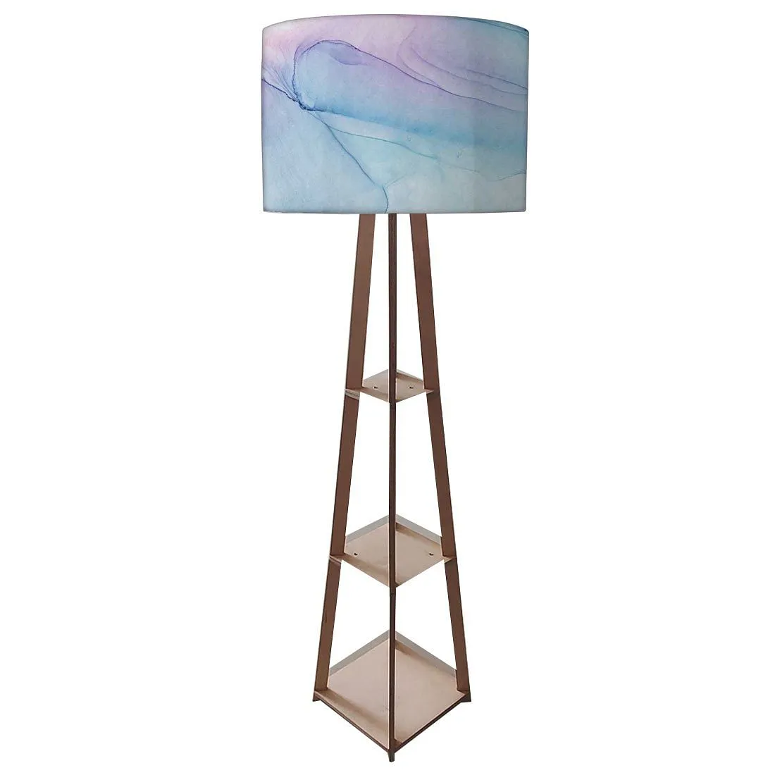 Standing Tripod Lamp  -   Orange Pink Multicolor Ink Watercolor