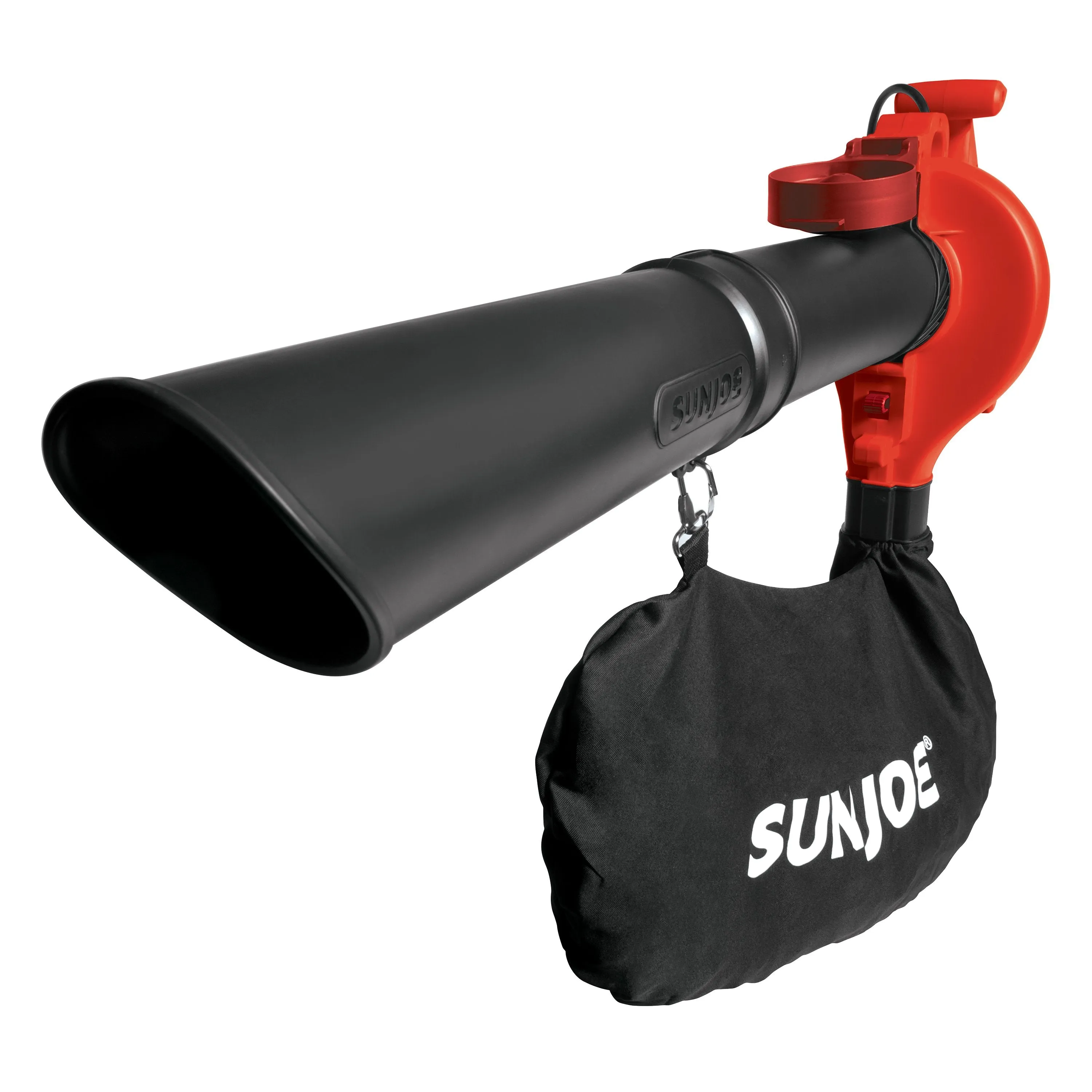 Sun Joe SBJ603E-RED 3-in-1 Electric Blower | 240 MPH | 13 Amp | Vacuum | Mulcher (Red)