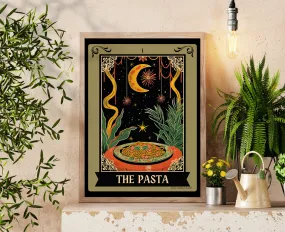 The Pasta Tarot Card - Pasta Kitchen Sign - Witchy Kitchen Art - Witchy Kitchen Sign - Pasta Bar Sign - Pasta Lover Gift - Pasta Art Print