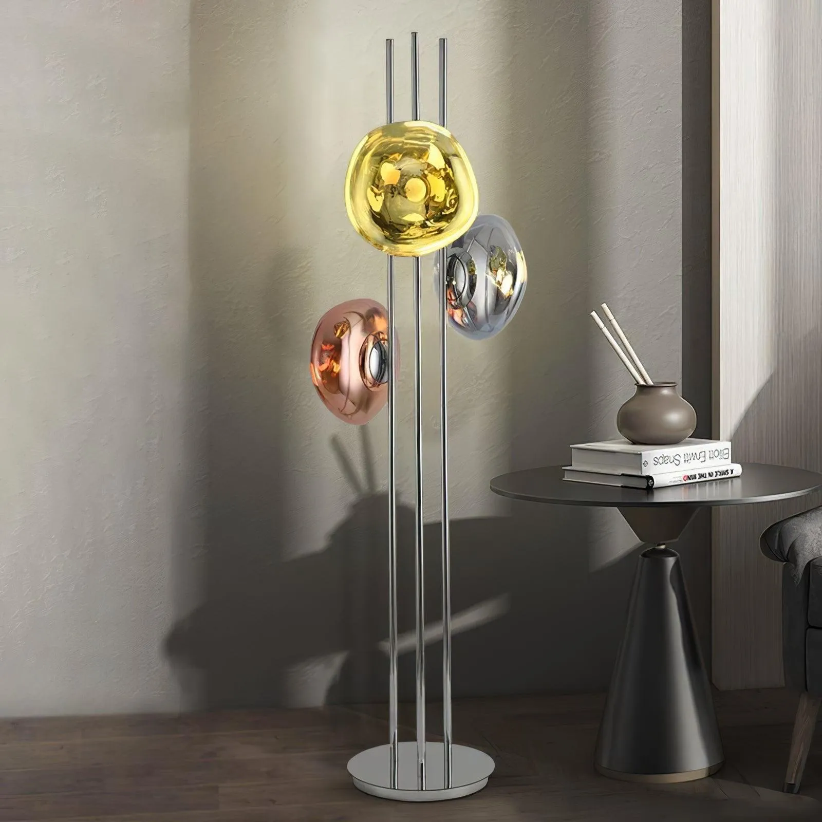 Three Lava Glass Floor Lamp