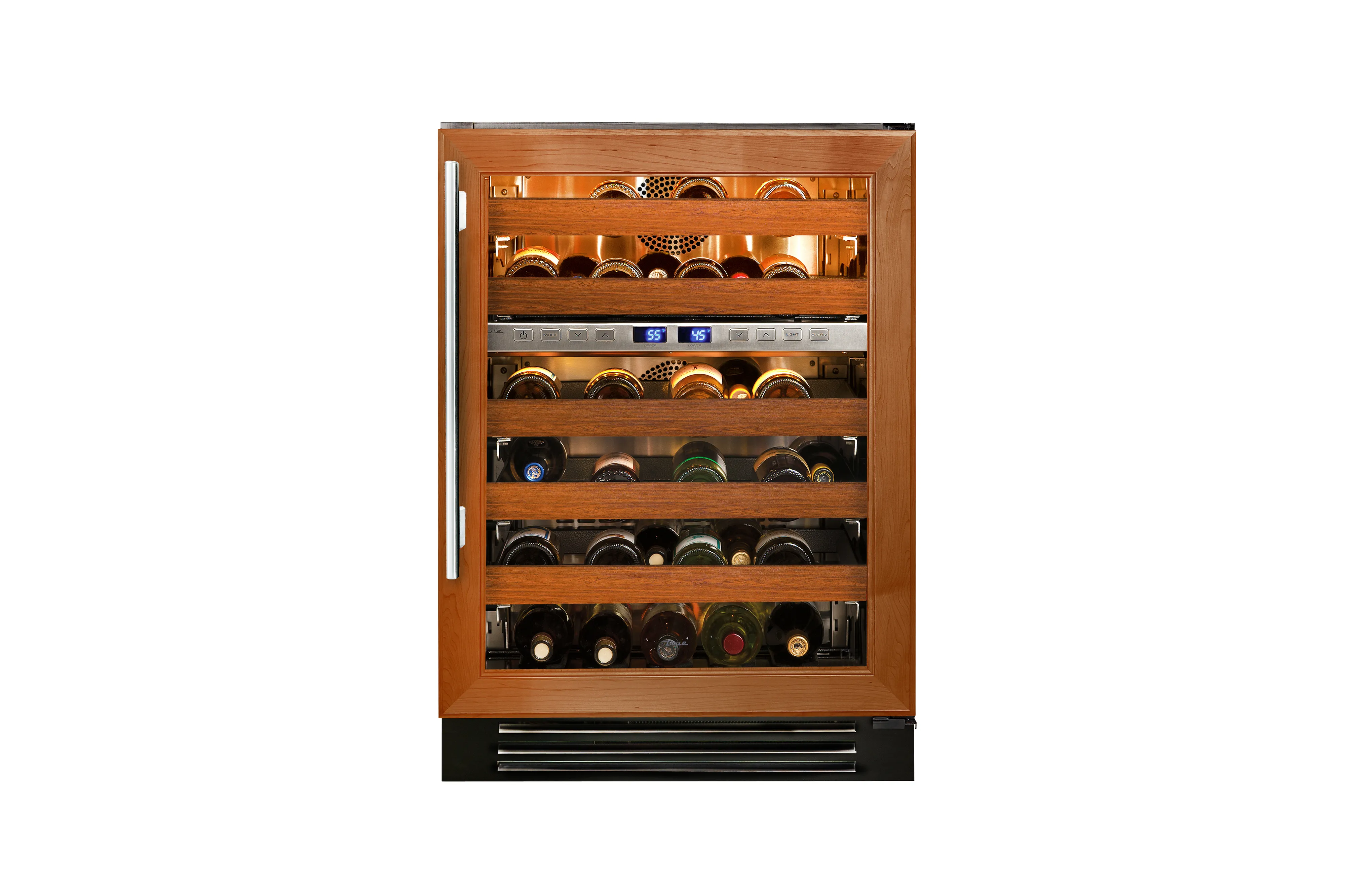 True-Residential TWC-24DZ-R-OG-C Panel Ready/Glass - 5 Pullout Wine 1 Floor Cradle - Hinge Right (R)