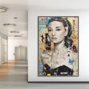 Vintage Audrey Hepburn Canvas Art