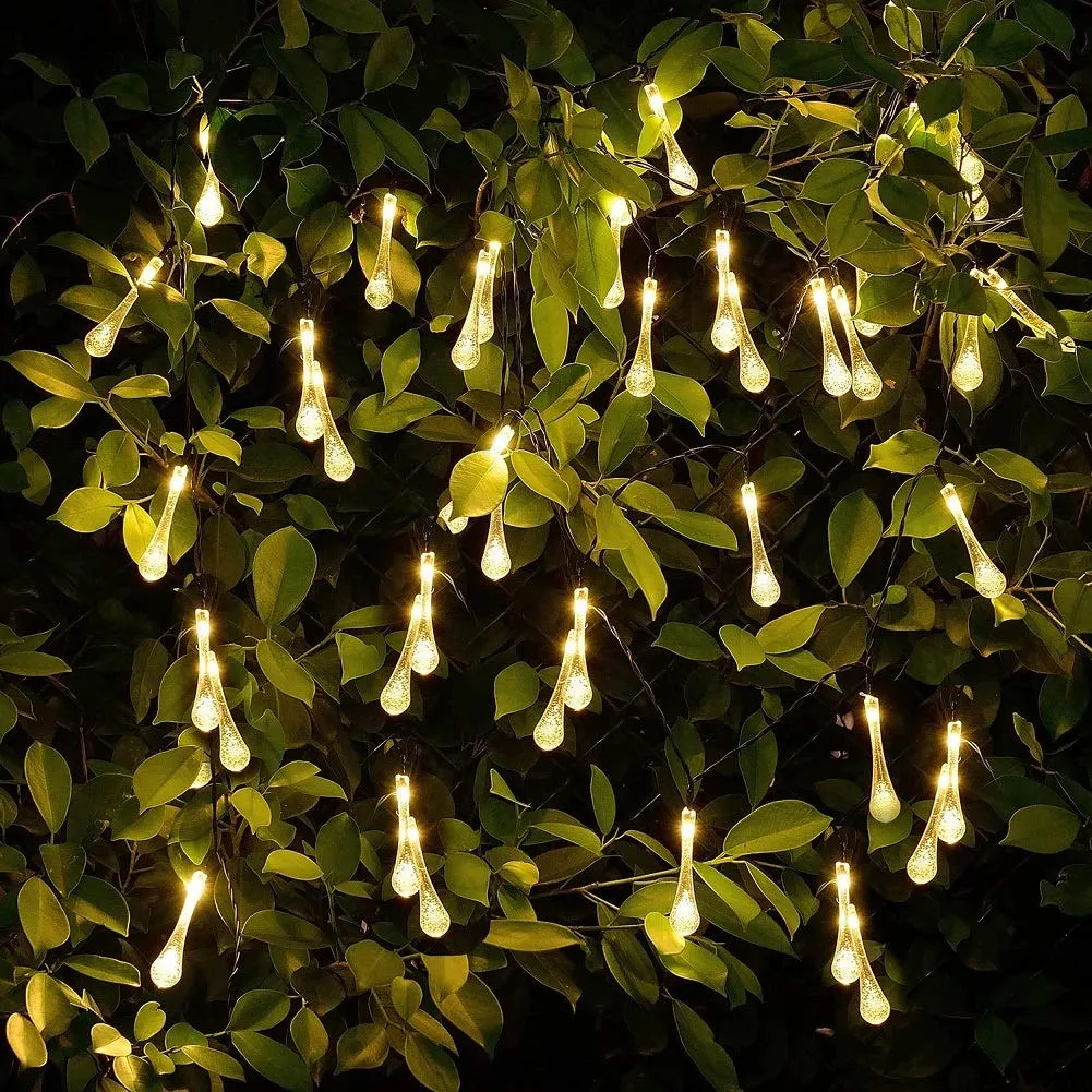 Water Drop Fiber 16 LED Flower Shape Light Ideal for Birthday Decoration, Diwali and for All Festival