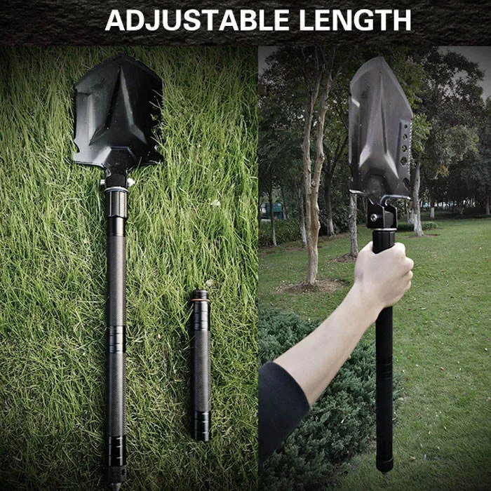 Wholesale High Quality Black Portable Folding Outdoor Multi Function Long Handle Excavator Shovel