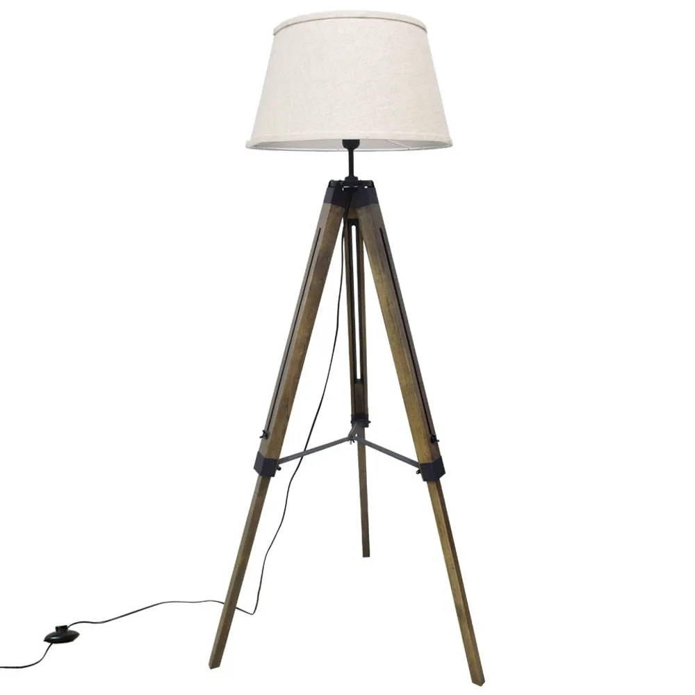 Wood Tripod Floor Lamp