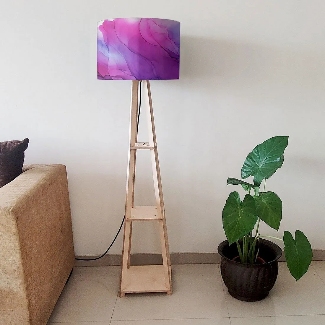 Wooden Floor Lamps Light For Living Room  -  Watercolor