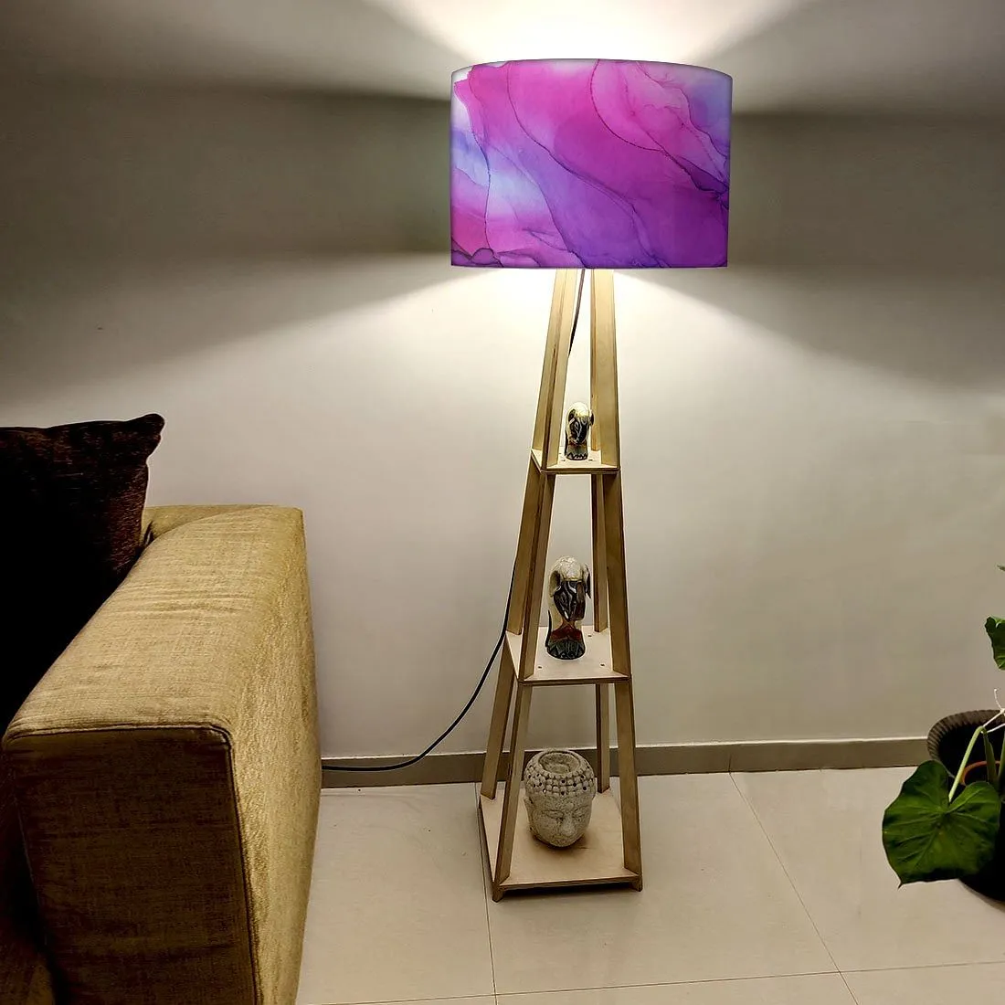 Wooden Floor Lamps Light For Living Room  -  Watercolor